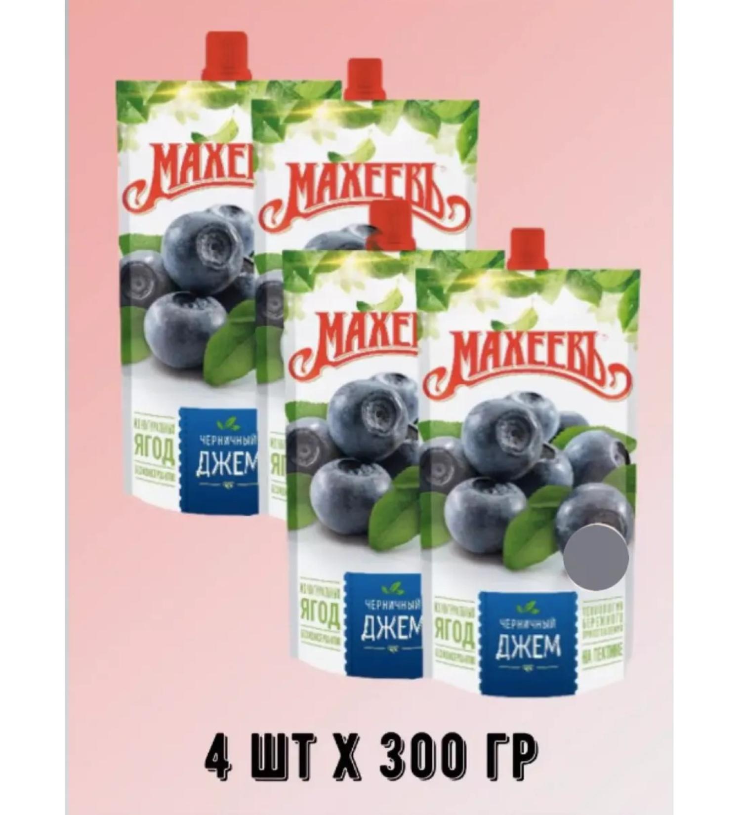 Makheev Jam blueberry doe-pak 4 pcs