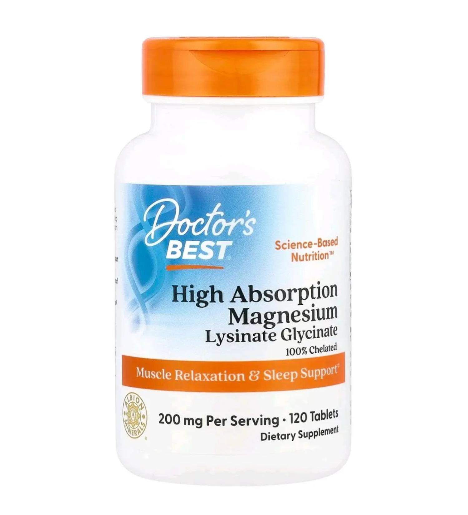 Doctor's Best Magnesium Helat 100 mg 120 tablets - Buy Online on GoSupps.com