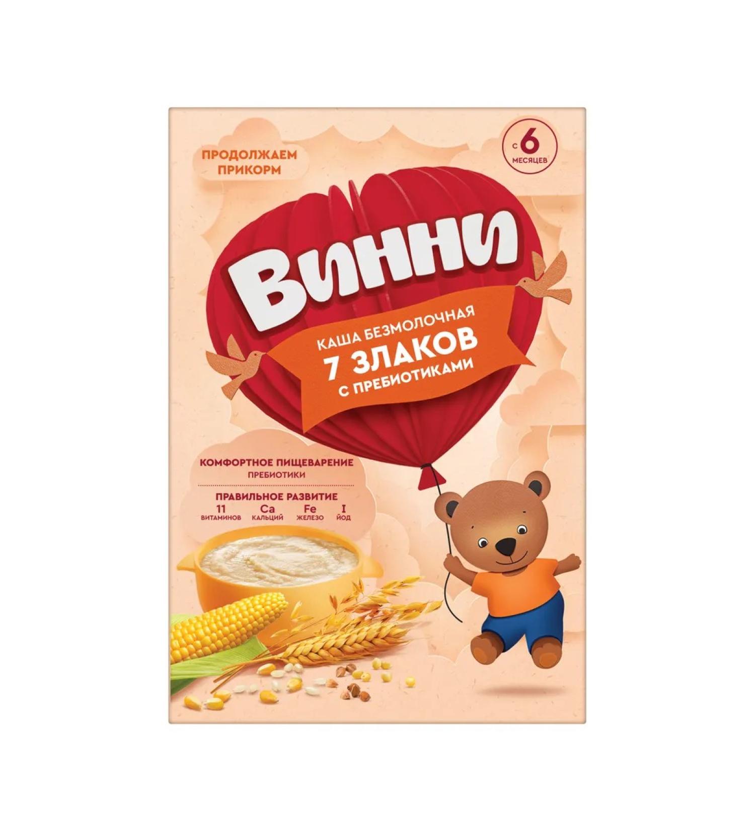 Winnie Silent porridge 7 cereals 6+ months 200 g - Buy Online on GoSupps.com