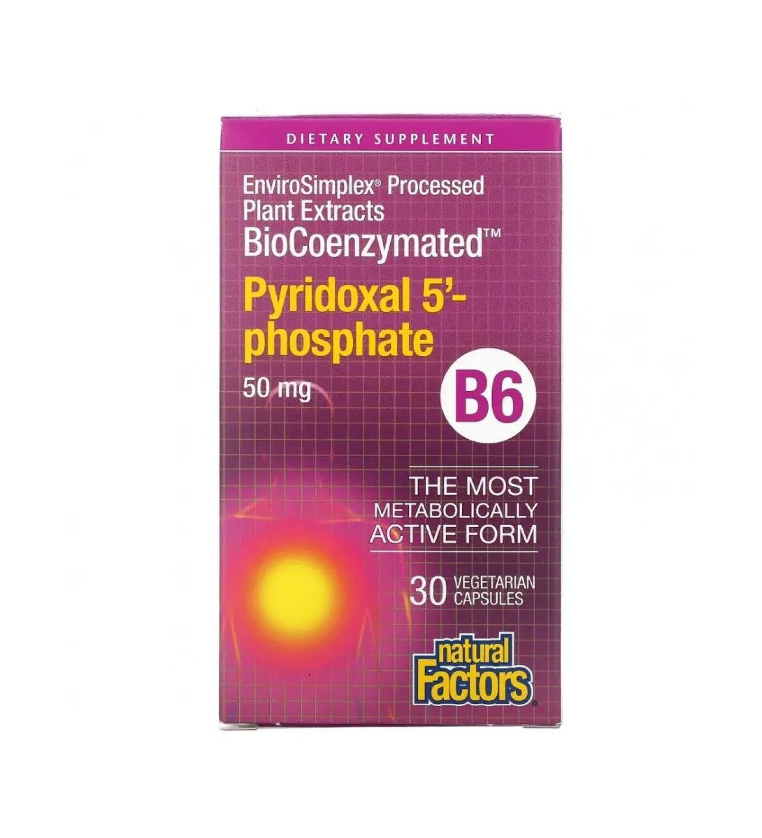 Natural Factors Biocoenzymated B6 Pididoxal-5-phosphate 30 - Buy Online on GoSupps.com