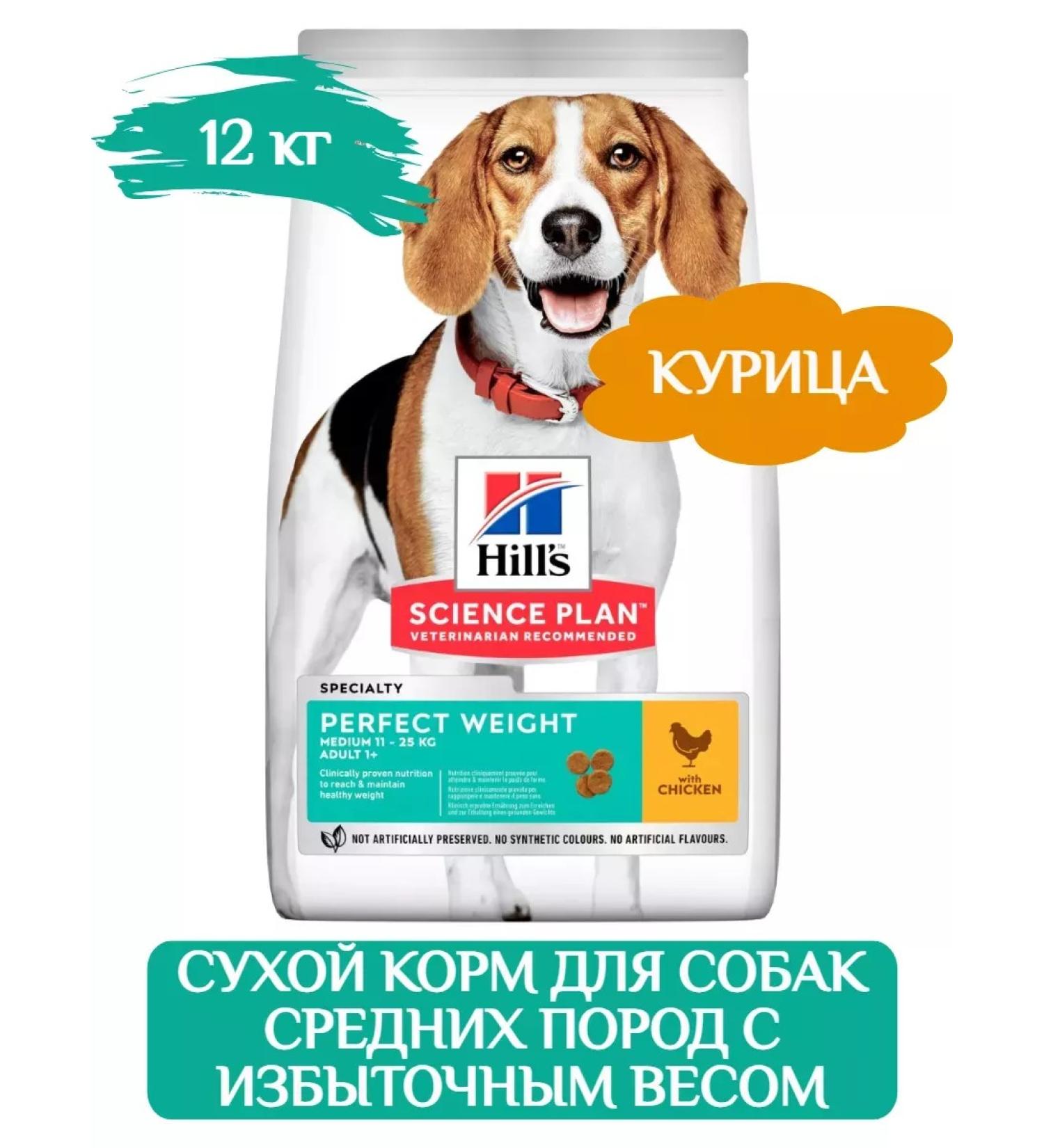HILL'S Perfect Weight dry dog food 12 kg - Buy Online on GoSupps.com