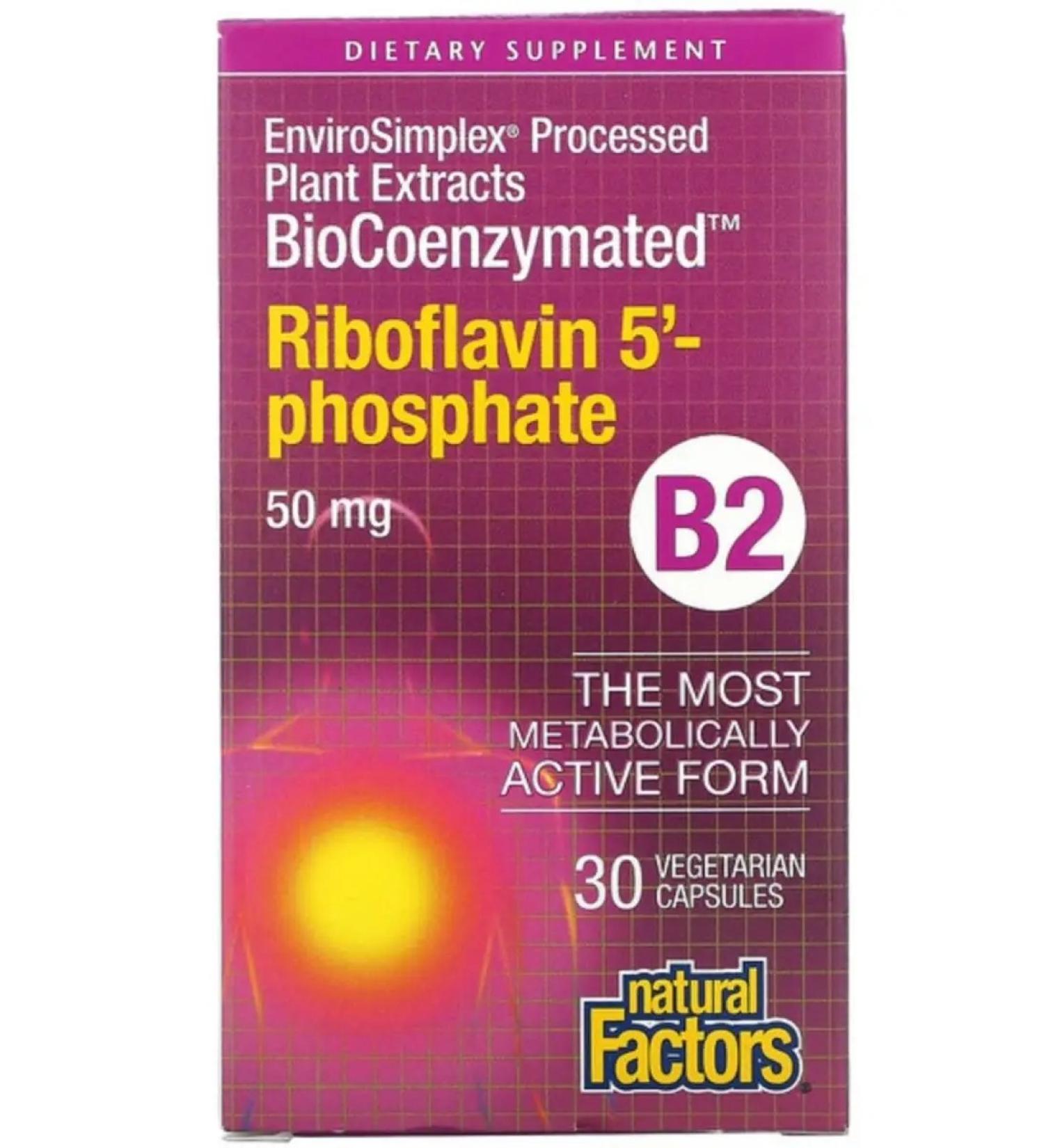 Natural Factors Riboflavin 5 - Phosphate 50 mg vitamin B 2 - Buy Online on GoSupps.com