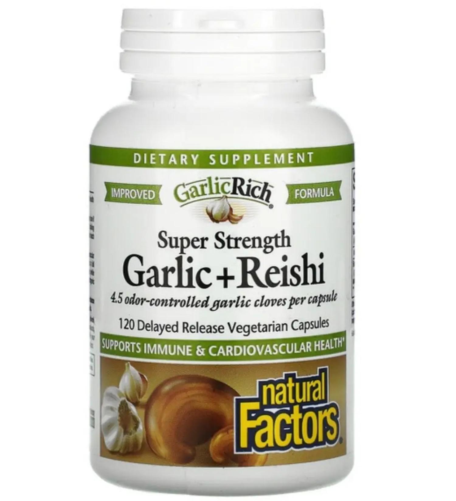 Natural Factors Garlic oil in capsules for cholesterol dietary supplement - Buy Online on GoSupps.com