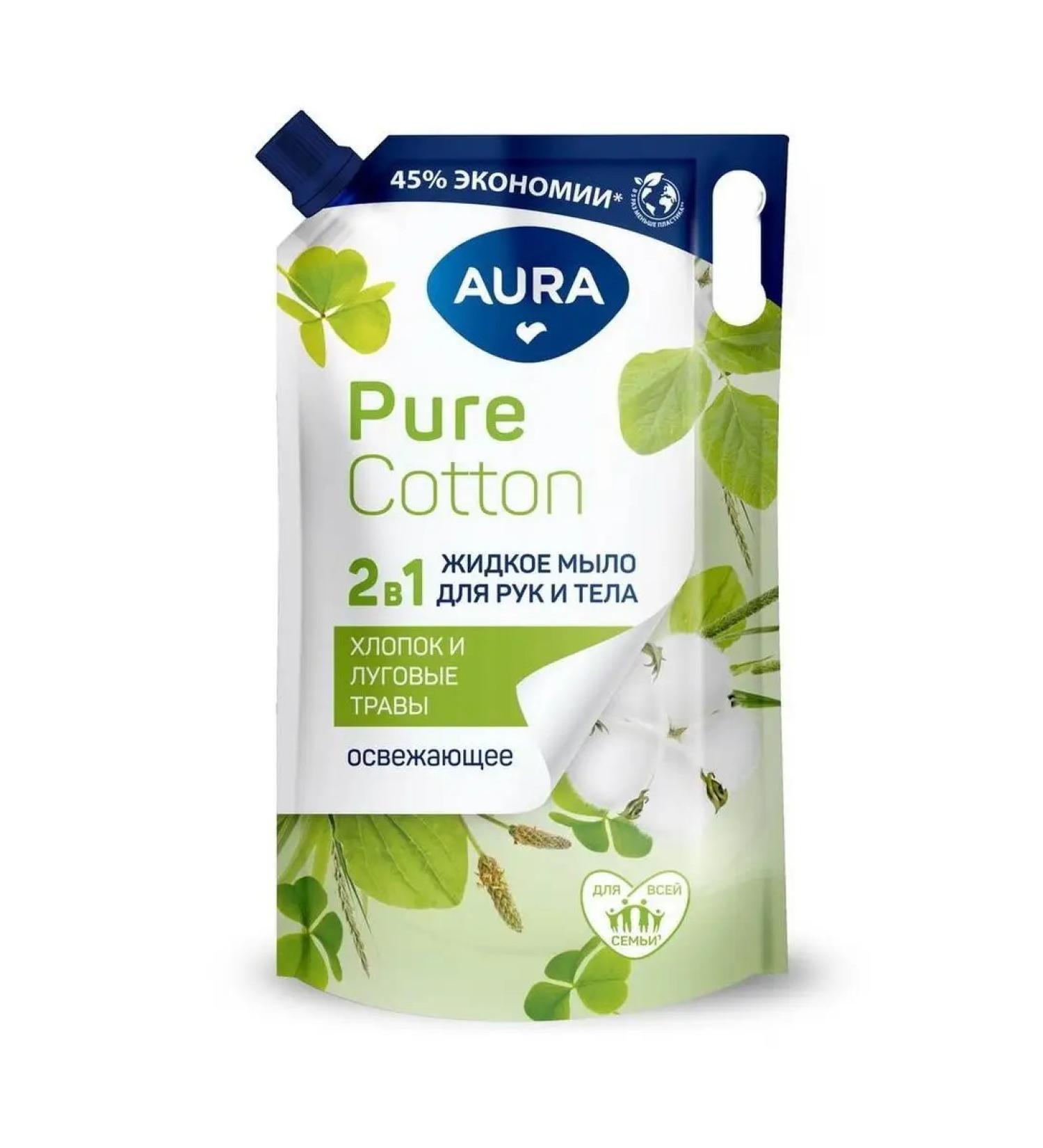 Aura Liquid soap 2B1 850 ml in assortment