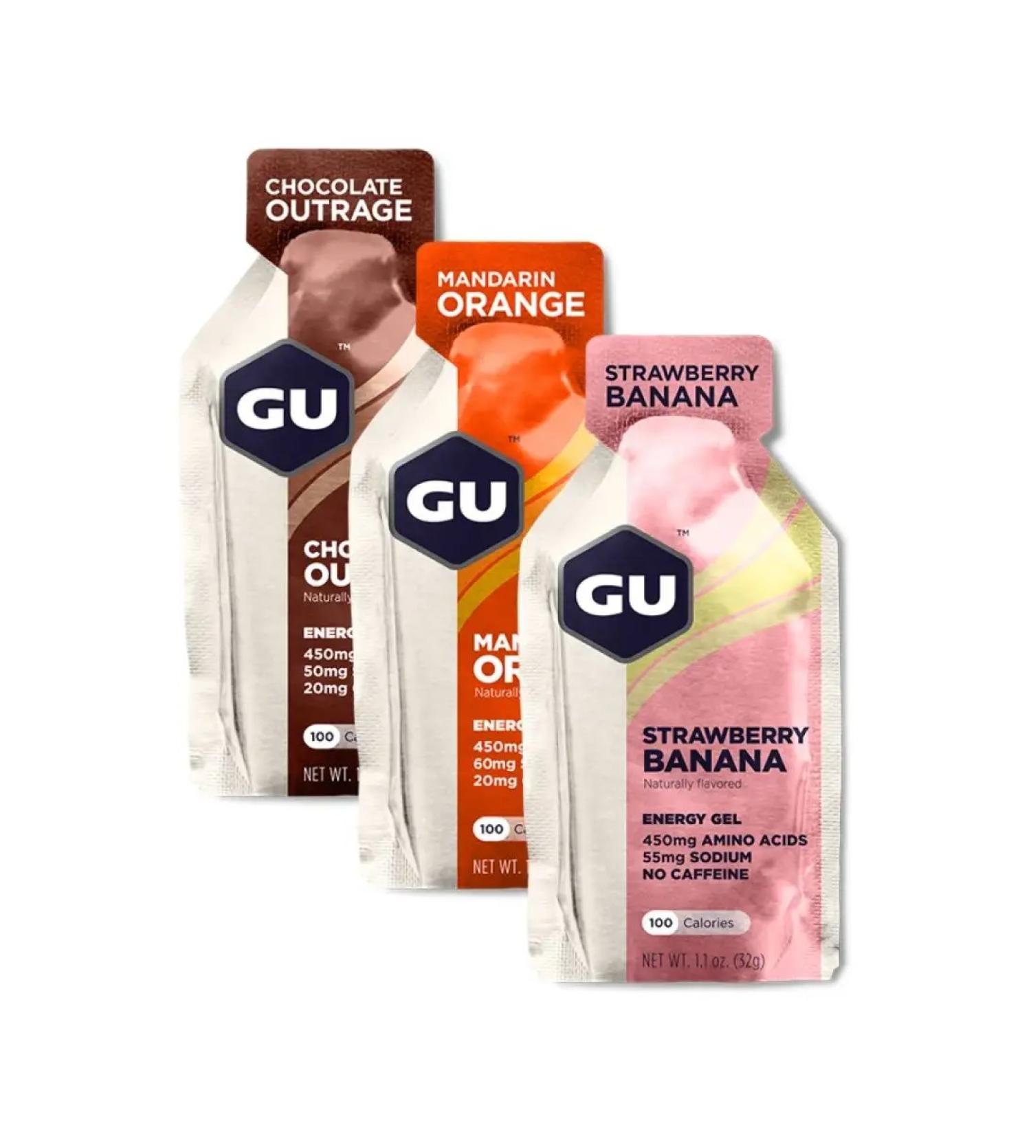 GU Energy Labs Energy gel GU Original Choco Mandarin Banana 3 pcs - Buy Online on GoSupps.com