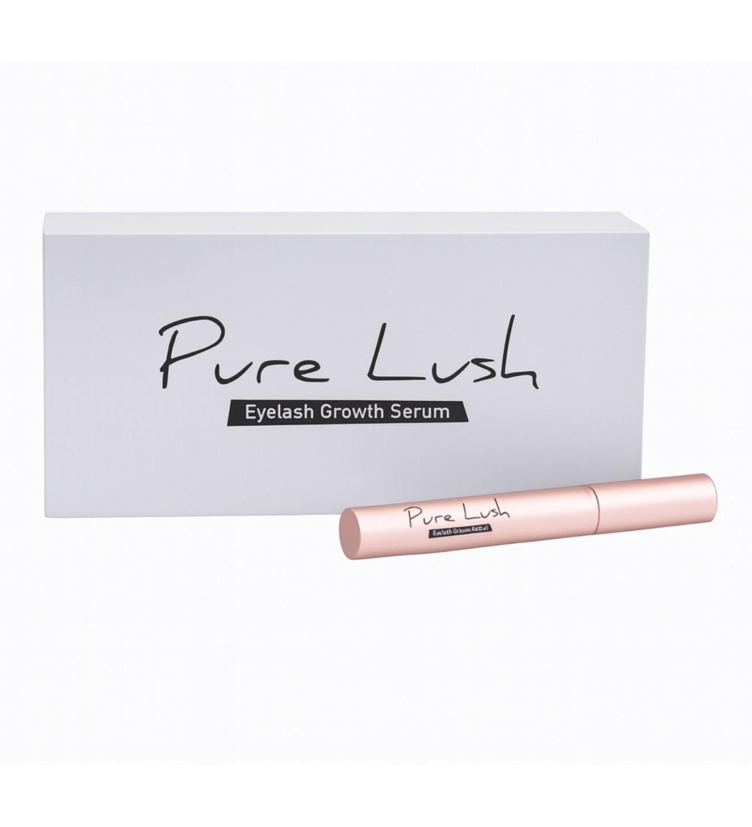 Pure Lush Eyelash & Brow Growth Serum – Natural Lash Enhancer with Castor Oil & Vitamin E – Safe for Pregnant & Breastfeeding Women - Buy Online on GoSupps.com