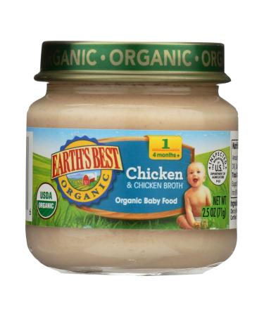 Earth's Best - Stage 1 Chicken & Chicken Broth - Case of 10-2.5 OZ