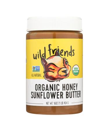 Wild Friends Sunflower Butter - Organic Honey - Case of 6 - 16 oz.