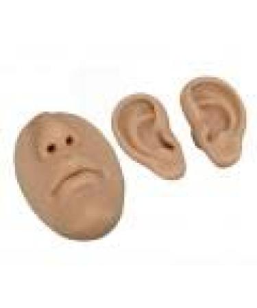 Realistic Silicone Ear Model for Display - Soft Flexible 3D Ear Nose & Mouth - Perfect for Novice Practice Dark Skin Color - Buy Online on GoSupps.com