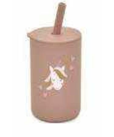 Spill Proof Toddler Sippy Cup with Straw and Lid | 6 oz Unbreakable Baby Training Cup | Silicon Sippy Cup for Milk and Water (Pink)