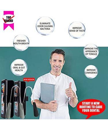 Professional Tongue Scraper Kit with Travel Case - 2 Pack Stainless Steel Cleaner for Adults & Kids | Medical-Grade & Flexible | Upgraded Version - Buy Online on GoSupps.com