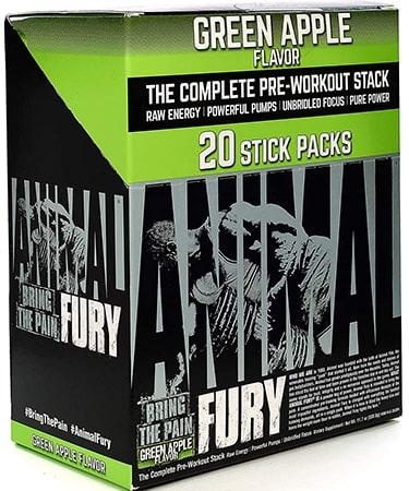Animal Fury Stick Pack Box - Green Apple - 20 Packs