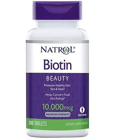 Natrol Biotin Maximum Strength - 10,000 mcg - 100 Tablets
