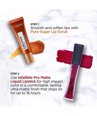 L'Oreal Skin Care Red Lip Prep Kit - Pure Sugar Lip Scrub Matador - Buy Online on GoSupps.com