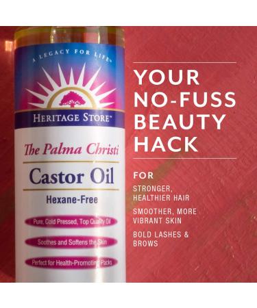 Heritage Store Castor Oil - Palma Christi 4 fl oz | Organic & Cold-Pressed - Buy Online on GoSupps.com