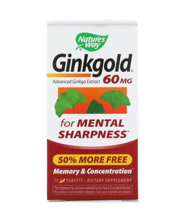 Nature's Way Ginkgold Memory & Concentration 60 mg 75 Tablets