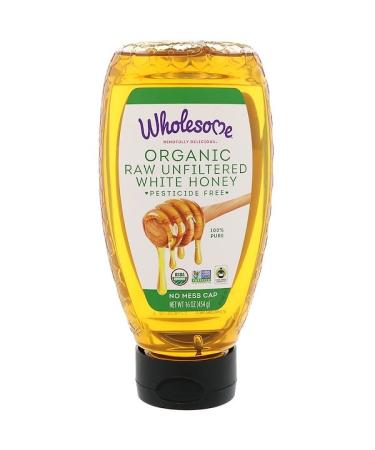 Wholesome  Organic Raw Unfiltered White Honey 16 oz (454 g)