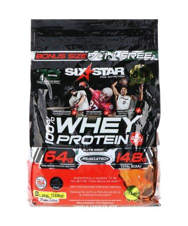 Six Star Elite Series 100% Whey Protein Plus Triple Chocolate 8 lbs (3.63 kg)