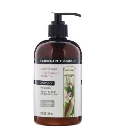 ApotheCARE Essentials The Mender Shampoo Coconut Milk & White Jasmine & Vitamin E 12 fl oz (355 ml)