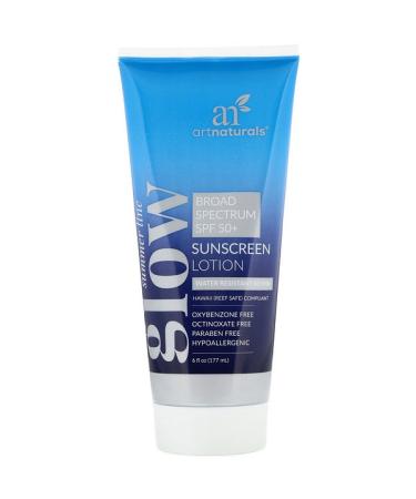 Artnaturals Summer Line Glow Sunscreen Lotion Broad Spectrum SPF 50+ 6 fl oz (177 ml)