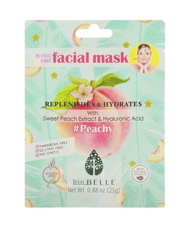 Biobelle Botanic Fiber Facial Mask Replenishes & Hydrates #Peachy 1 Sheet 0.88 oz (25 g)
