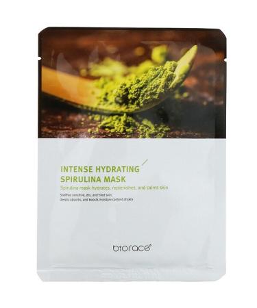 Biorace Intense Hydrating Spirulina Beauty Mask 1 Sheet 0.84 fl oz (25 ml)