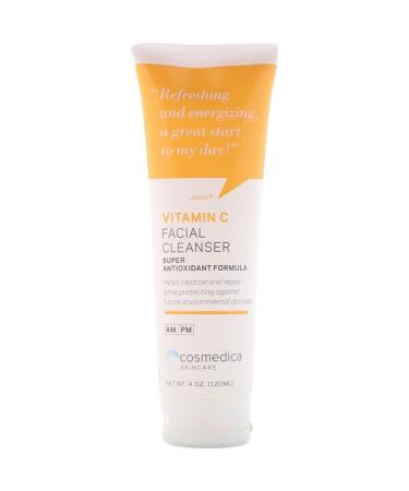 Cosmedica Skincare Vitamin C Facial Cleanser Super Antioxidant Formula 4 oz (120 ml)