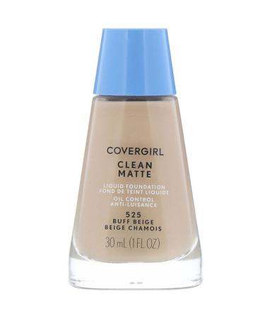 Covergirl Clean Matte Liquid Foundation 525 Buff Beige 1 fl oz (30 ml)
