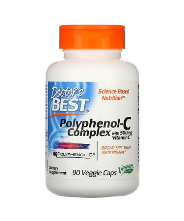 Doctor's Best Polyphenol-C Complex with Vitamin C 90 Veggie Caps