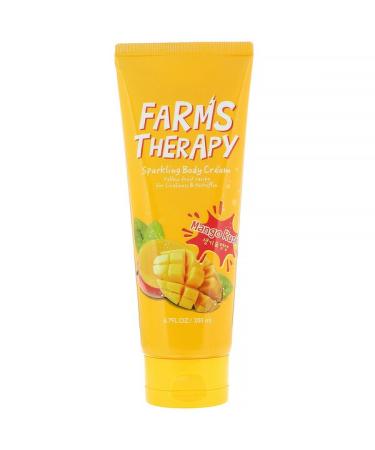 Doori Cosmetics Farms Therapy Sparkling Body Cream Mango Rush 6.7 fl oz (200 ml)