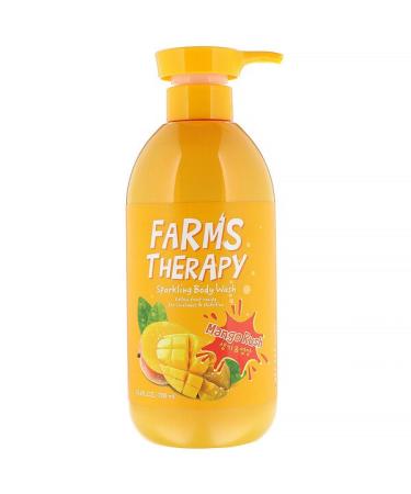 Doori Cosmetics Farms Therapy Sparkling Body Wash Mango Rush 23.6 fl oz (700 ml)