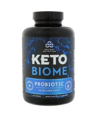 Dr. Axe / Ancient Nutrition Keto Biome Probiotic 20 Billion CFU 180 Capsules