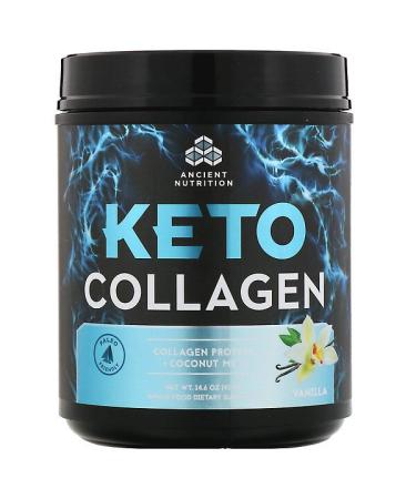Dr. Axe / Ancient Nutrition Keto Collagen Collagen Protein + Coconut MCTs Vanilla 14.6 oz (415 g)