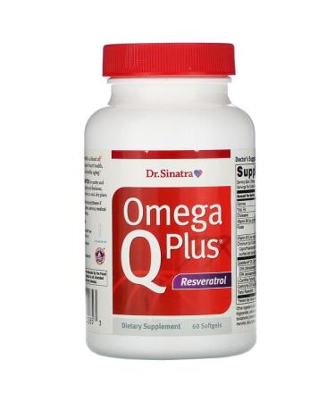 Dr. Sinatra Omega Q Plus Resveratrol 60 Softgels