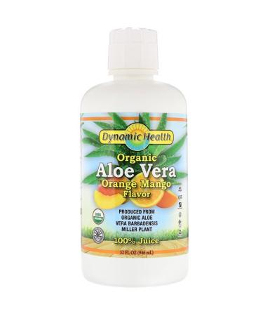 Dynamic Health  Laboratories Organic Aloe Vera Orange Mango Flavor 32 fl oz (946 ml)