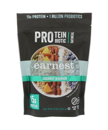 Earnest Eats Protein Probiotic Oatmeal Coconut Warrior 8 oz (227 g)