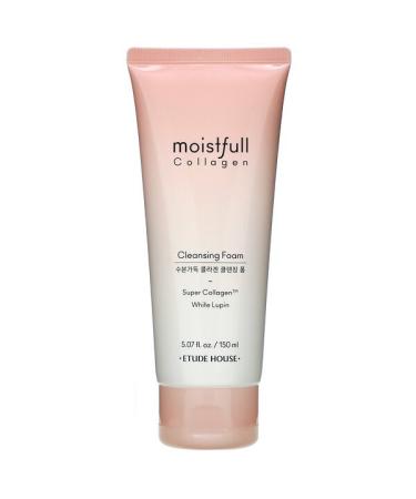 Etude House Moistfull Collagen Cleansing Foam White Lupin 5.07 fl oz (150 ml)