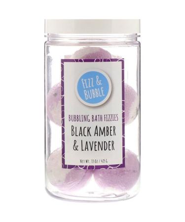 Fizz & Bubble Bubbling Bath Fizzies Black Amber & Lavender 15 oz (425 g)