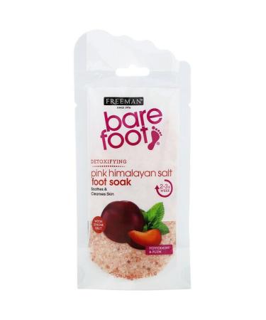 Freeman Beauty Bare Foot Detoxifying Pink Himalayan Salt Foot Soak Peppermint & Plum 2.5 oz (71 g)