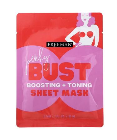 Freeman Beauty Perky Bust Sheet Mask Boosting + Toning 1 Pair 1 fl oz (30 ml)