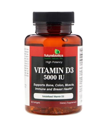 FutureBiotics Vitamin D3 5000 IU 90 Softgels