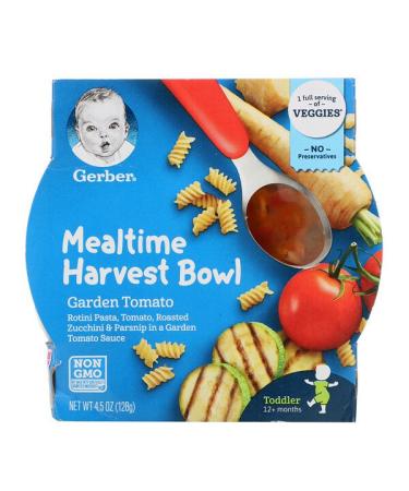 Gerber Mealtime Harvest Bowl 12+ Months Garden Tomato 4.5 oz (128 g)