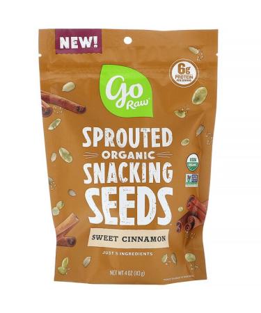 Go Raw Organic Sprouted Snacking Seeds Sweet Cinnamon 4 oz (113 g)