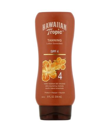 Hawaiian Tropic Tanning Lotion Sunscreen SPF 4 8 fl oz (236 ml)