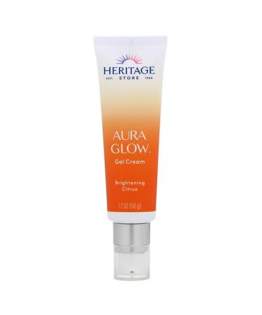 Heritage Store Aura Glow Gel Cream Brightening Citrus 1.7 oz (50 g)