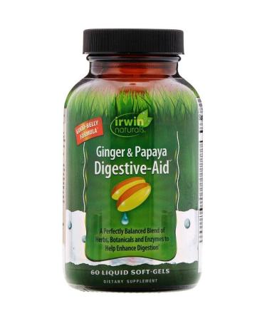 Irwin Naturals Ginger & Papaya Digestive-Aid 60 Liquid Soft-Gels