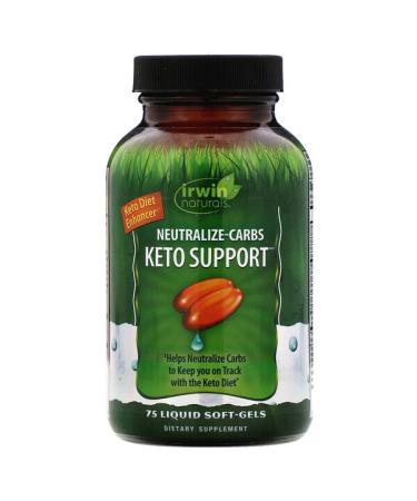 Irwin Naturals Neutralize-Carbs Keto Support 75 Liquid Soft-Gels