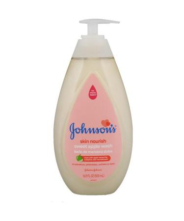 Johnson's Baby Skin Nourish Sweet Apple Wash 16.9 fl oz (500 ml)