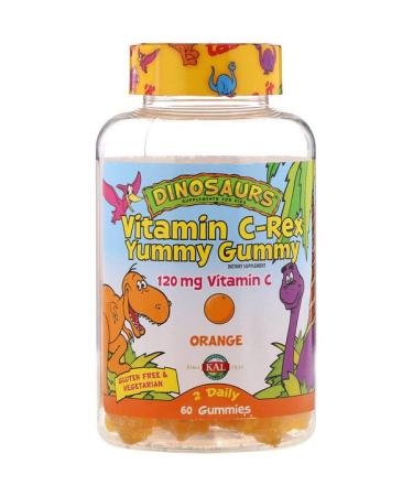 KAL Vitamin C-Rex Yummy Gummy Orange 120 mg 60 Gummies
