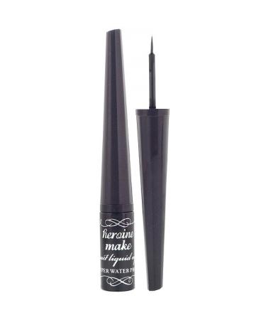 KissMe Heroine Make Impact Liquid Eyeliner Super Waterproof #01 Super Black 0.09 oz (2.5 g)